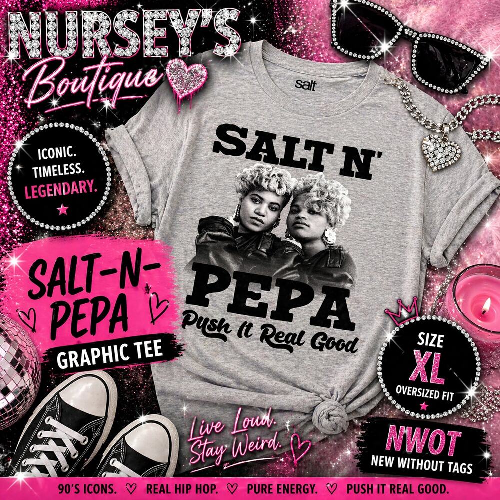 Salt N Pepa Graphic Tee XL Push It Real Good Retro Hip Hop Shirt NWOT